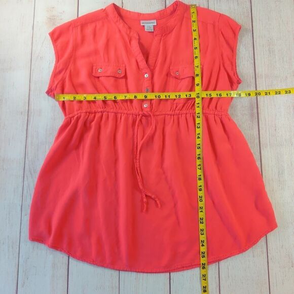 Motherhood Maternity split V-neck maternity top sz PL - Picture 5 of 6